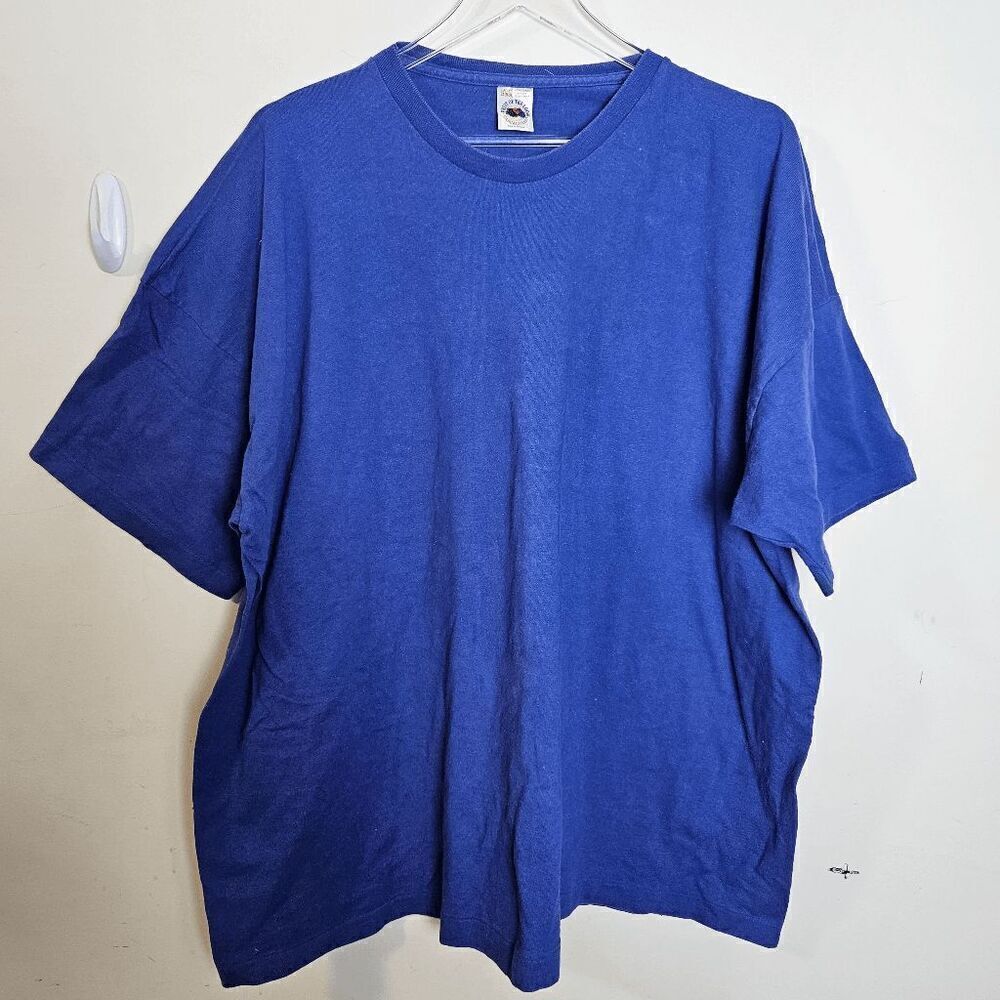 Vintage 90s Single Stitch Fruit of the Loom Casual Wear Short Sleeve Cotton Shir